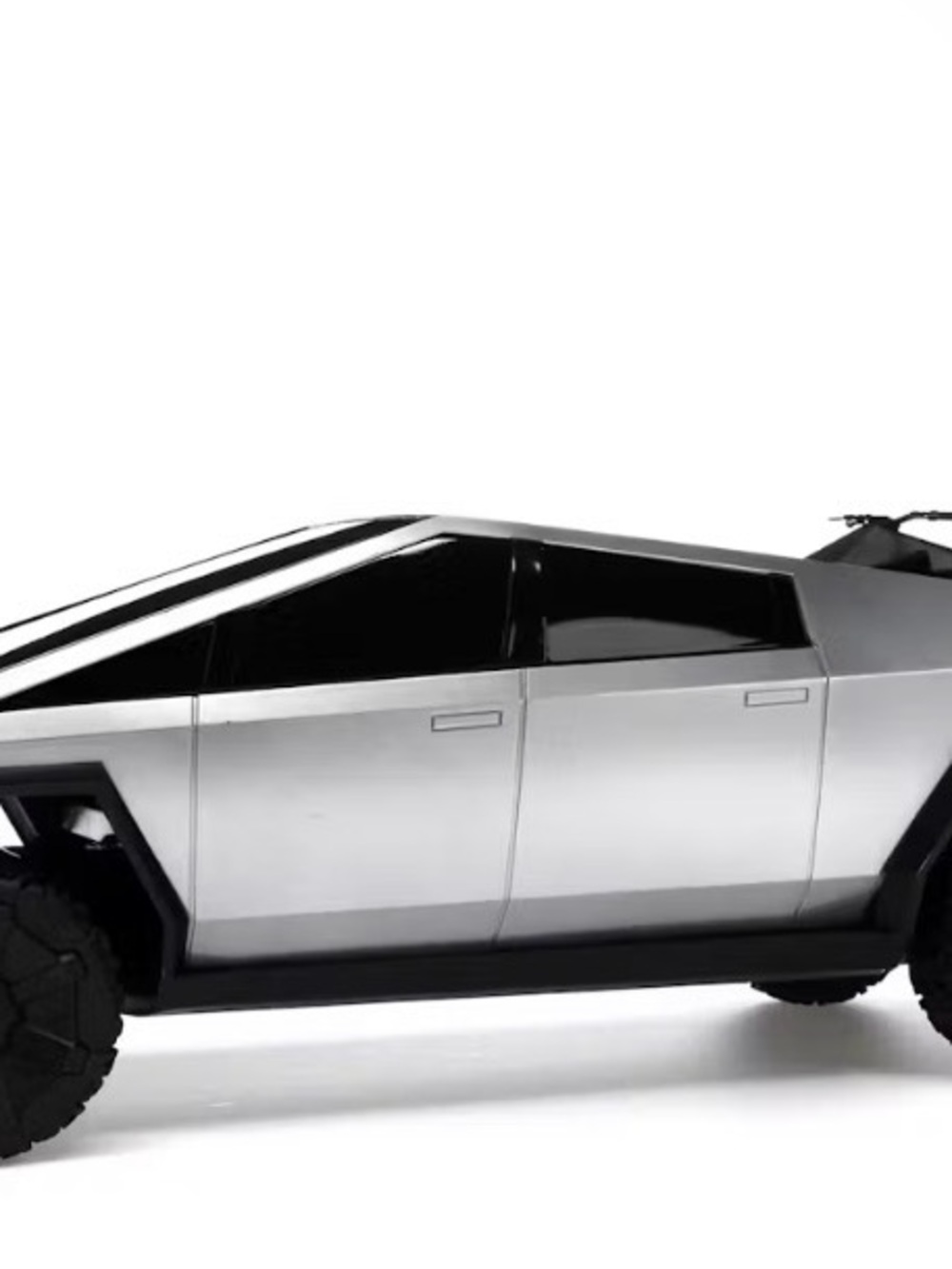 Hot Wheels RC Cybertruck-Style Remote Control Car in Gray - Picture 2 of 4